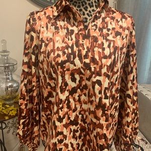 Brand new Marc New York Brown camo blouse